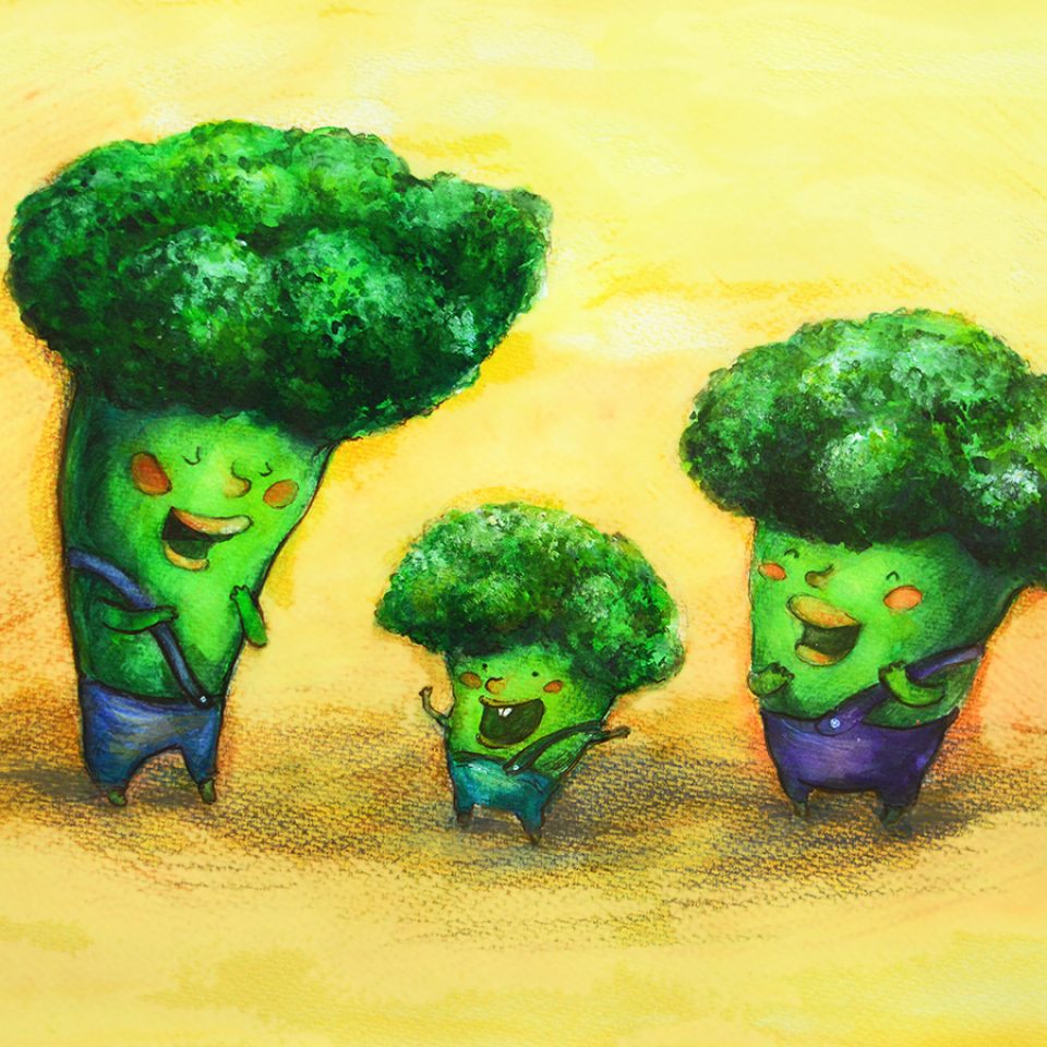 Singing baby broccoli